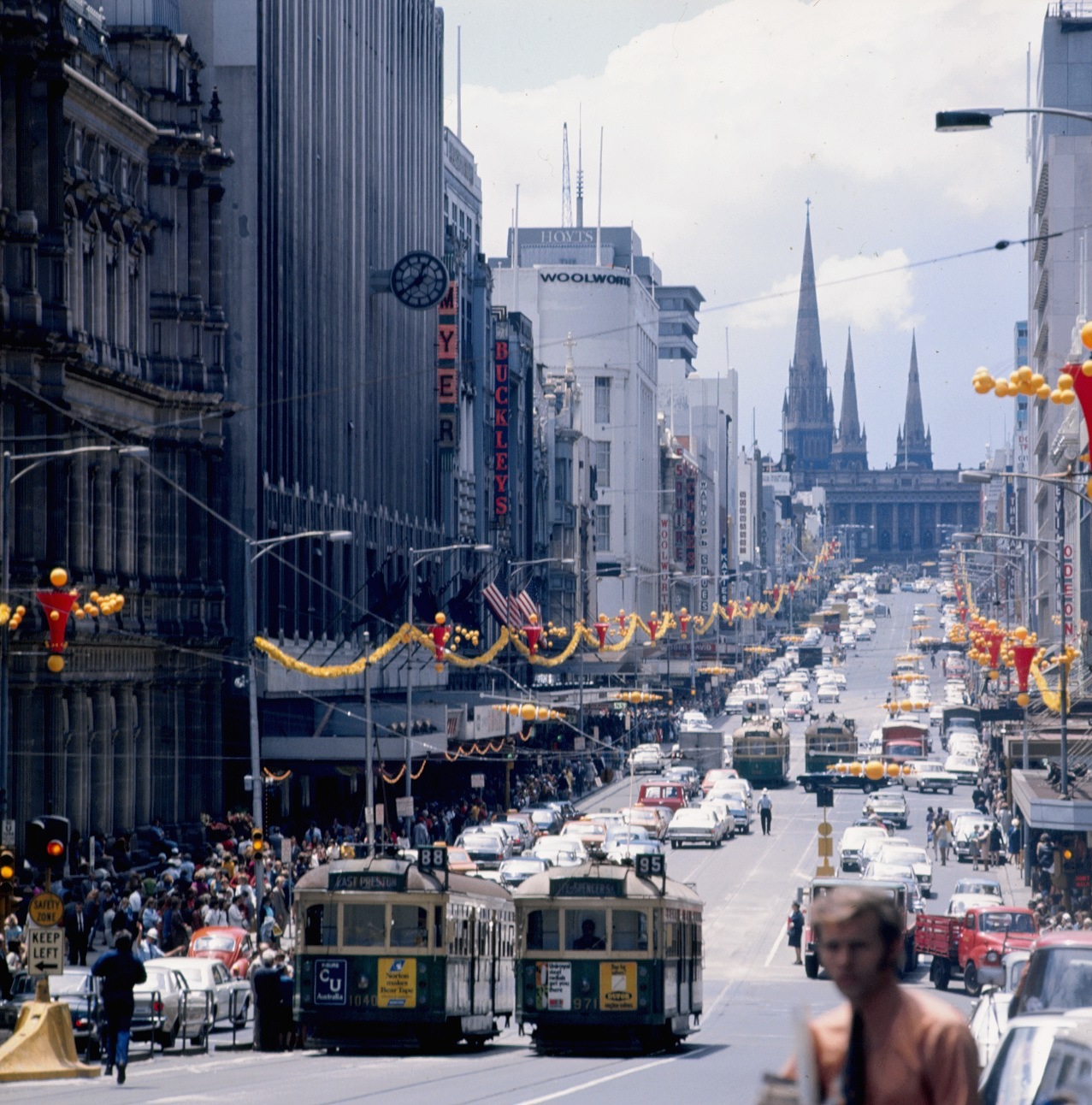 Australia, 1972, Melbourne street view