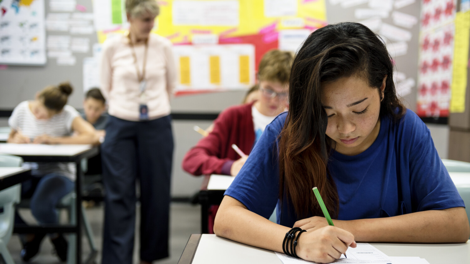 Students in classroom.