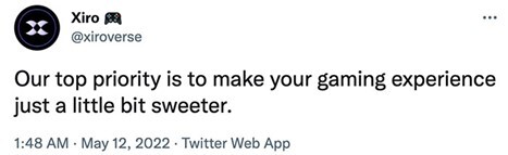 quote from Xiro twitter