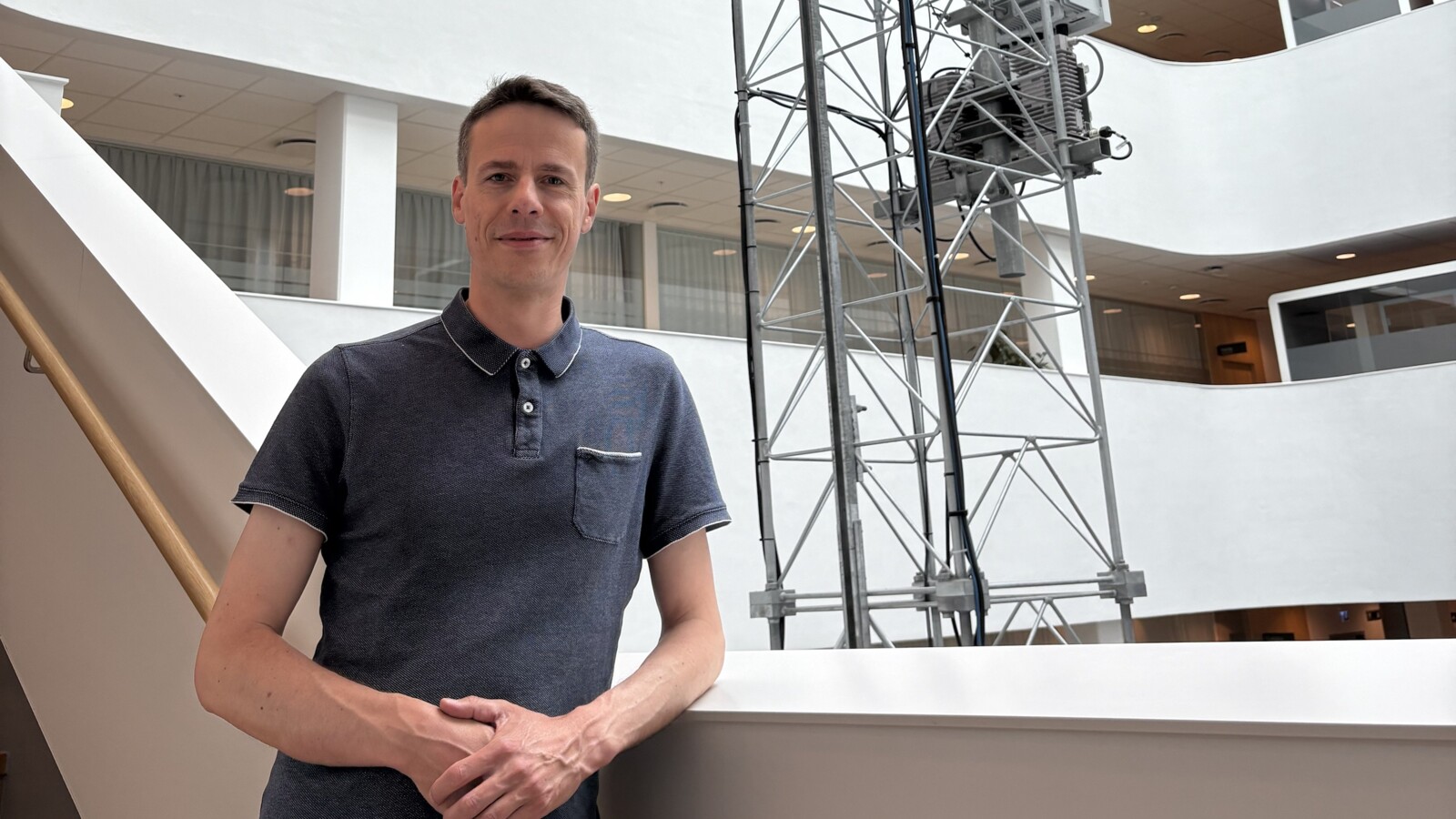Michael Gebhardt inside the Ericsson Kista office
