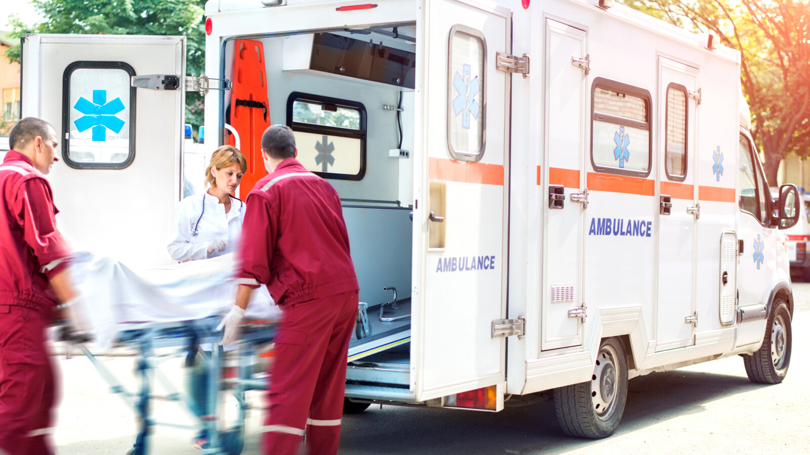 Rescue Team Providing First Aid