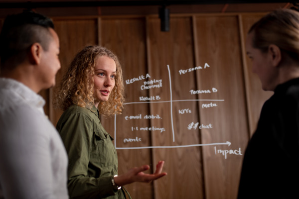 colleagues discussing in a meeting