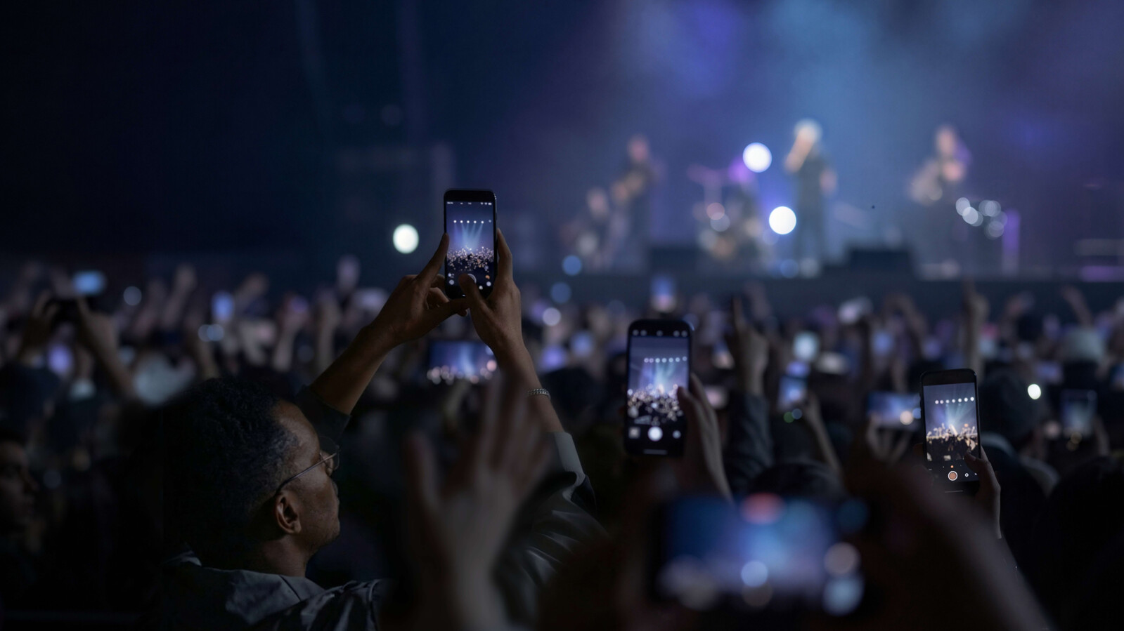 Crowd enjoying a concert