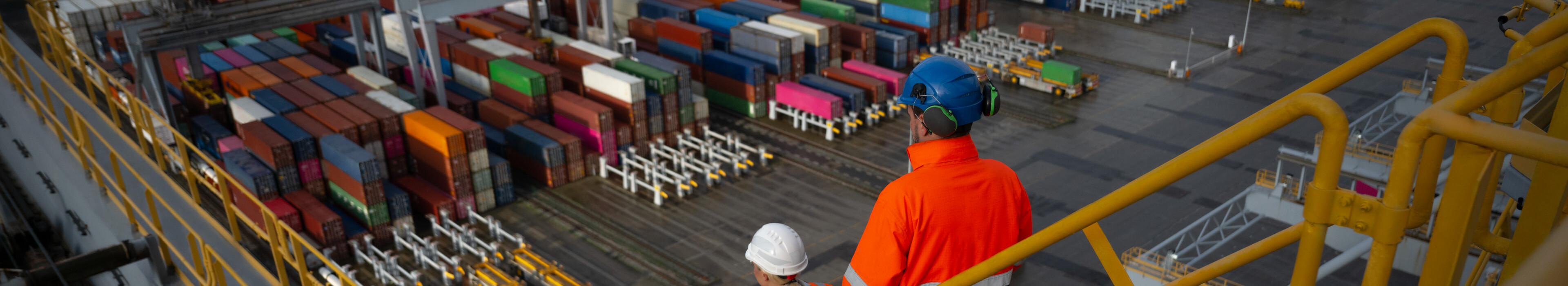 Logistics work at harbour