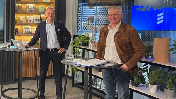 Ericsson CFO, Carl Mellander, and Ericsson President and CEO, Börje Ekholm, on Q Report day, January 2022.