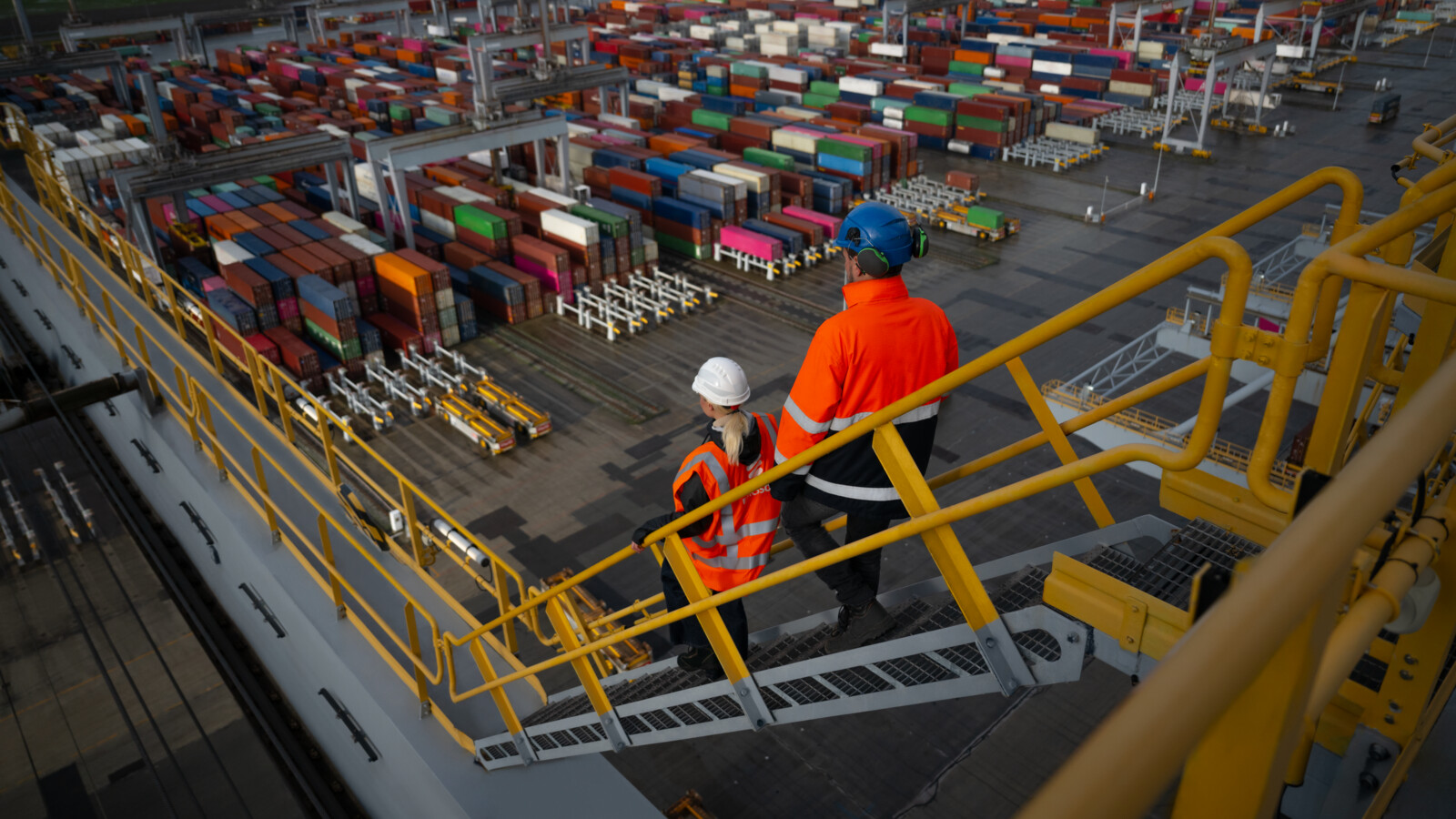 Logistics work at harbour