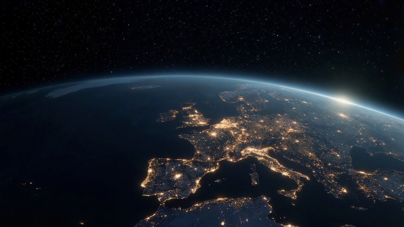 Digital Networks Act for Europe - AI generated Europe satellite view