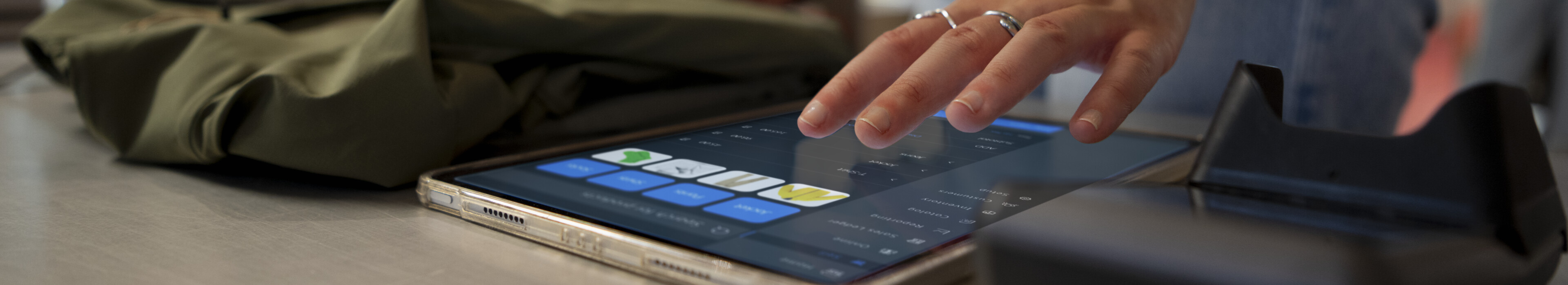 Shopper searching for a purchase