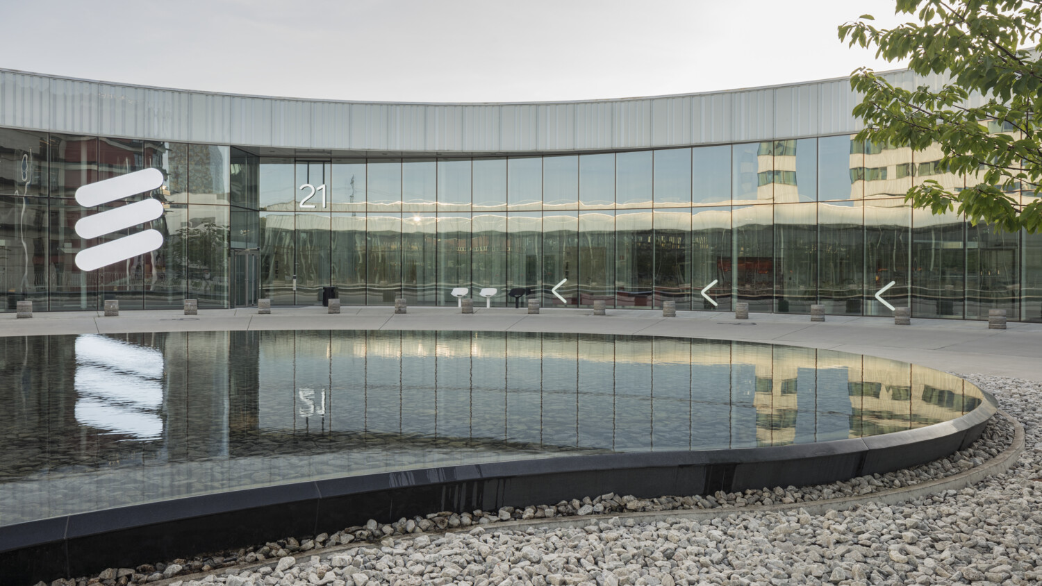 Main entrance to Ericsson HQ in Kista, Sweden.