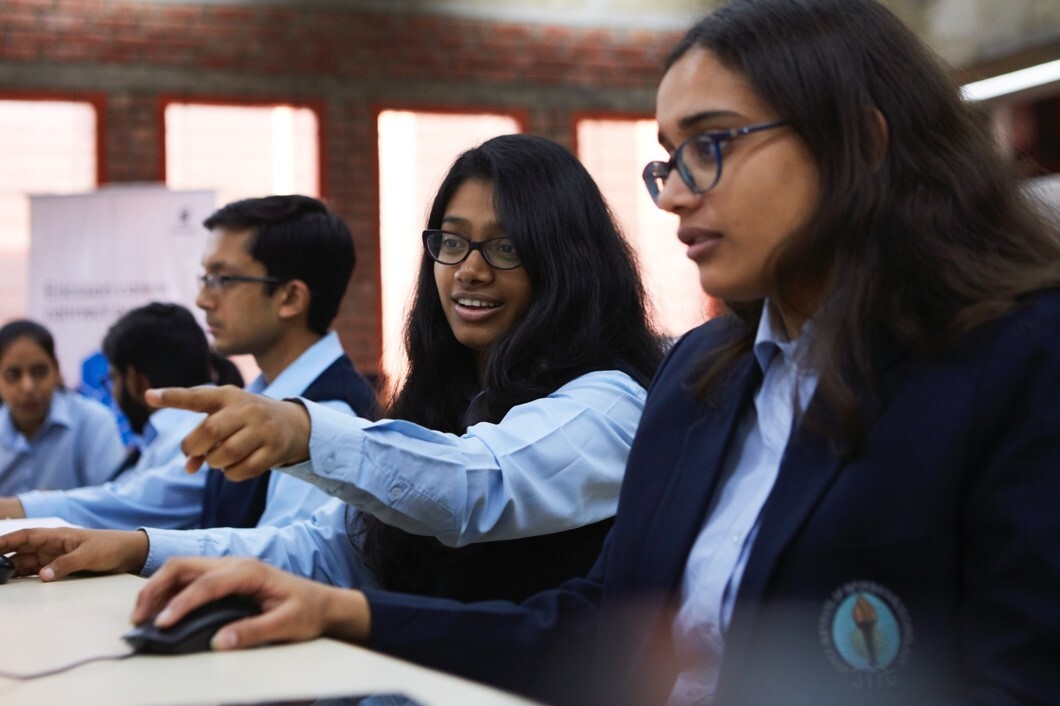 Students enhancing their digital skills.