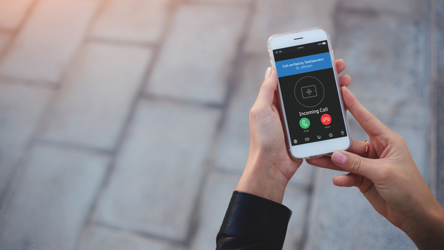 phone with call qualification message