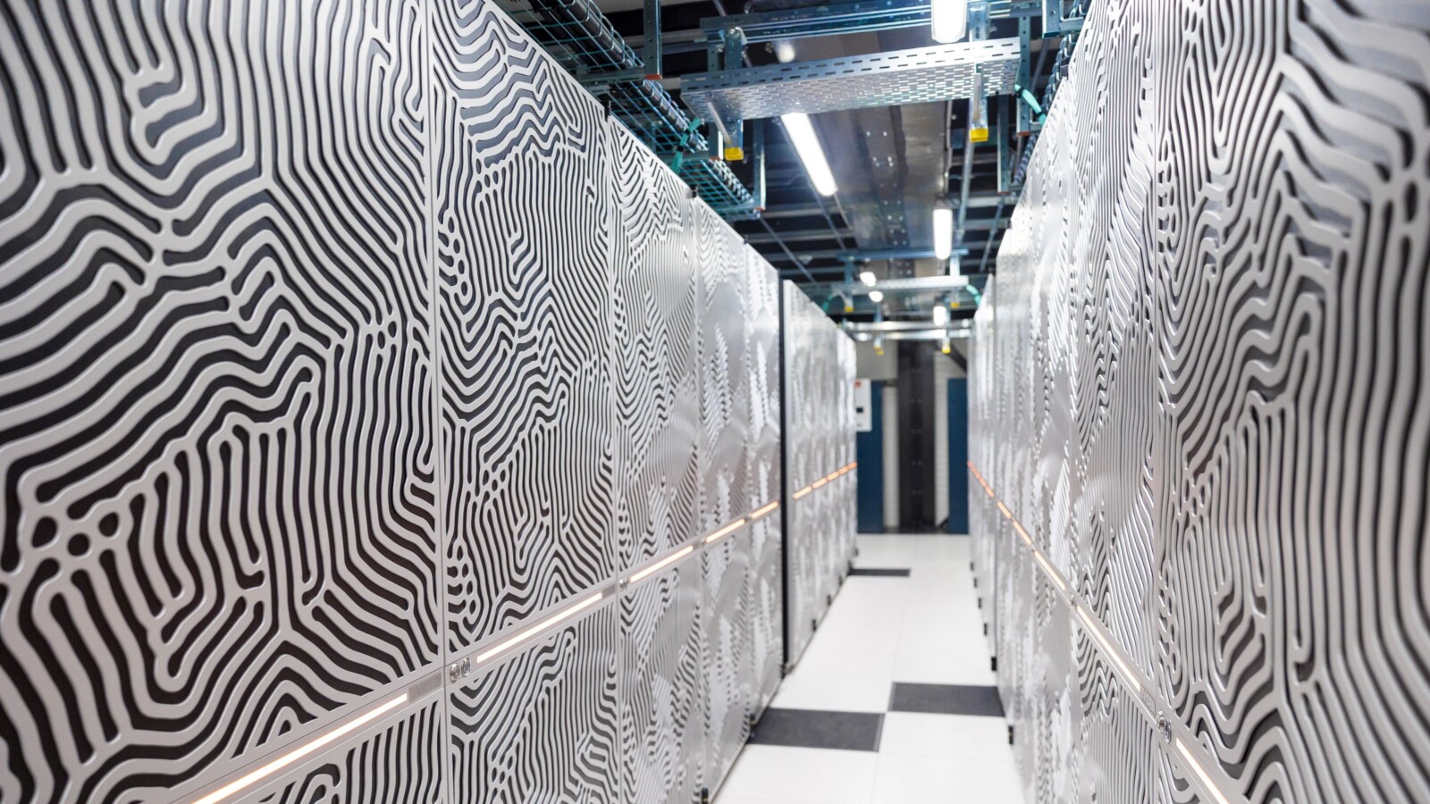 A look between the rows of JUPITER racks