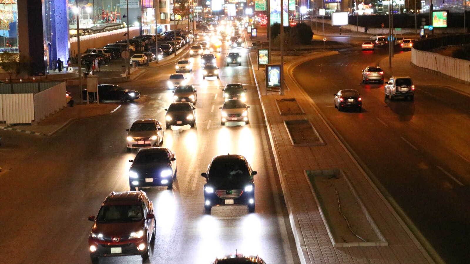 cars in road