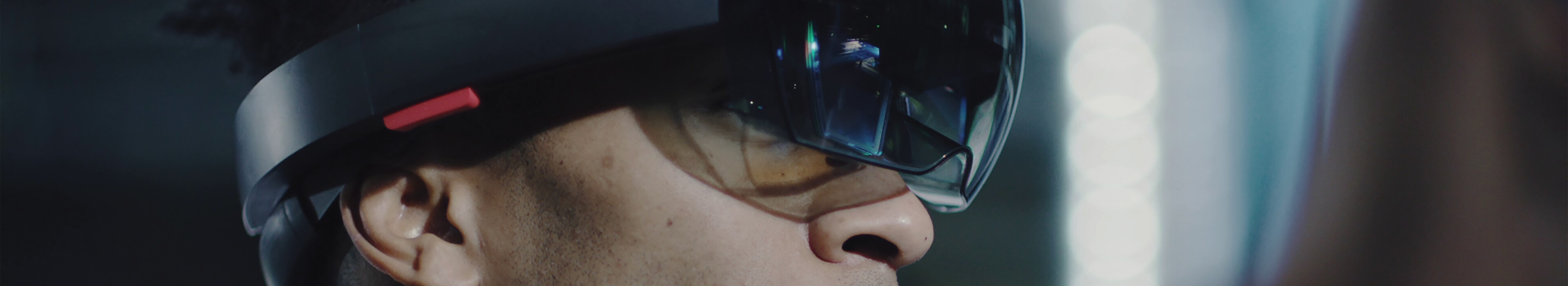 Man with VR glasses.