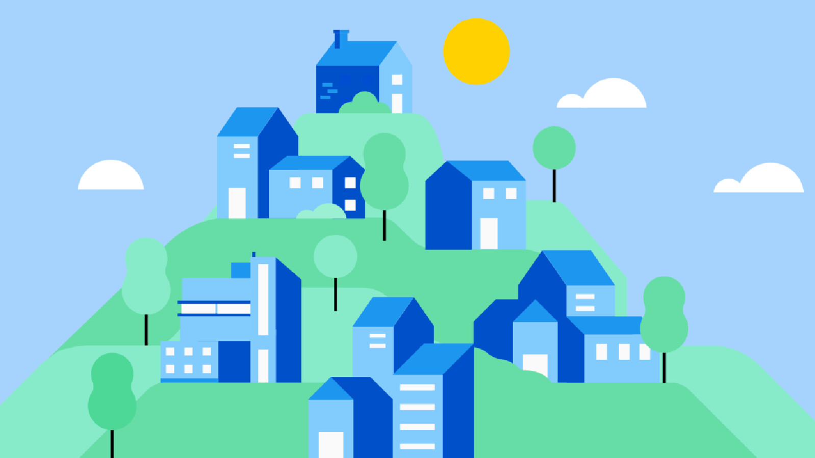 山頂房屋示意圖。