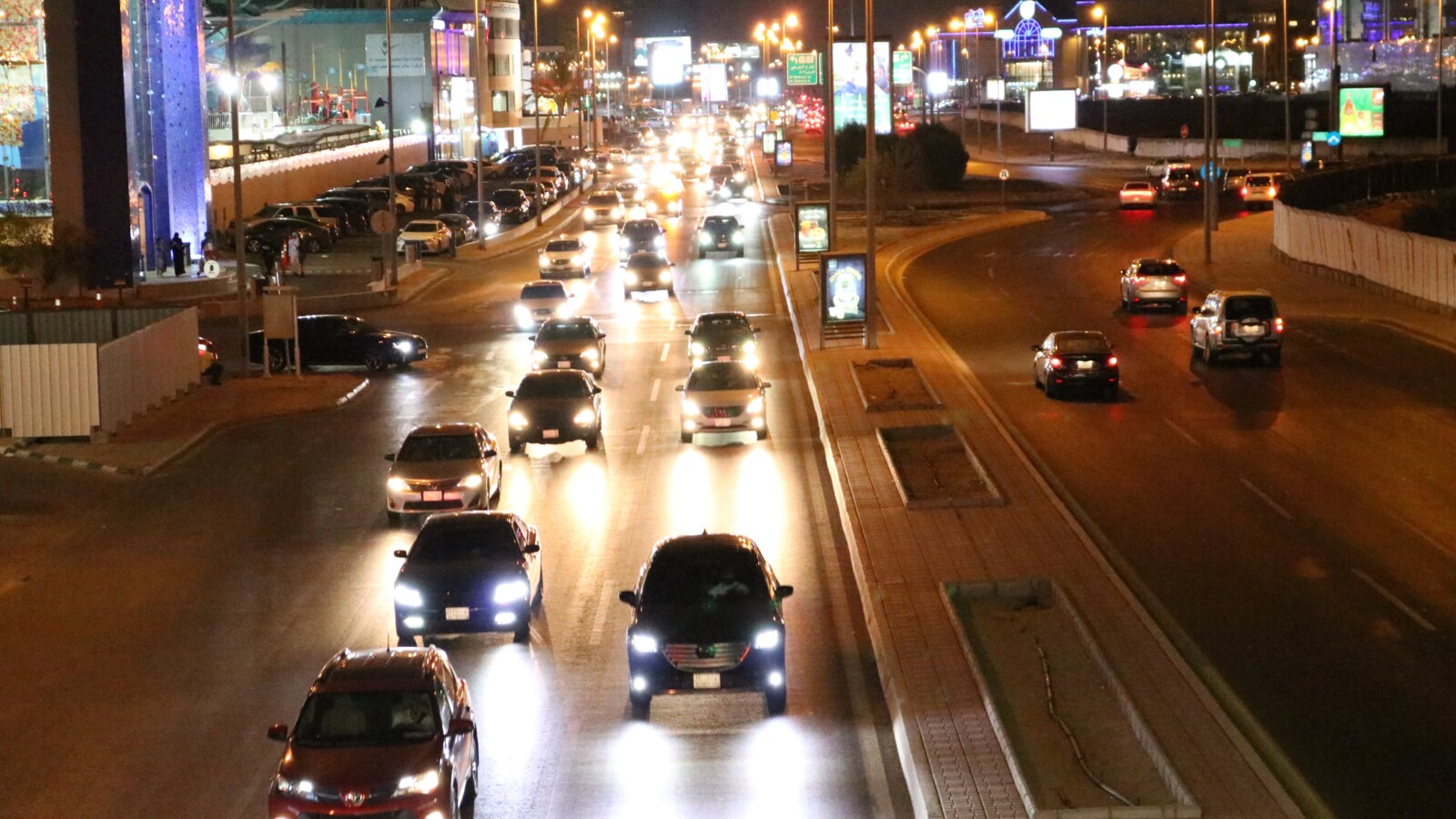 cars in road