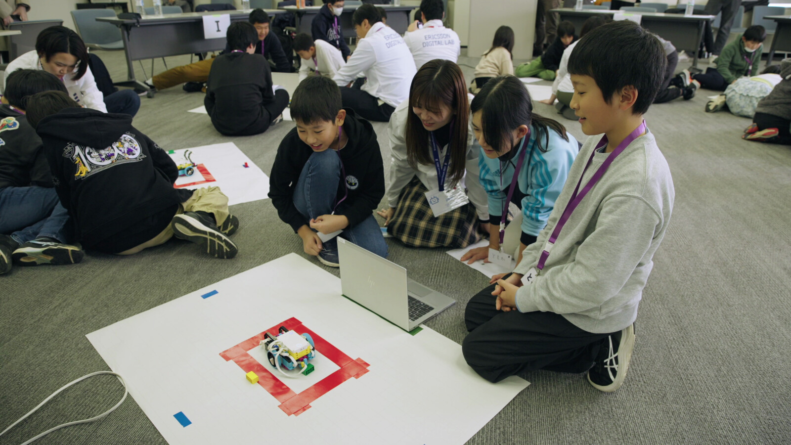 ロボット教育プログラムの様子（エリクソンデジタルラボ2024より）