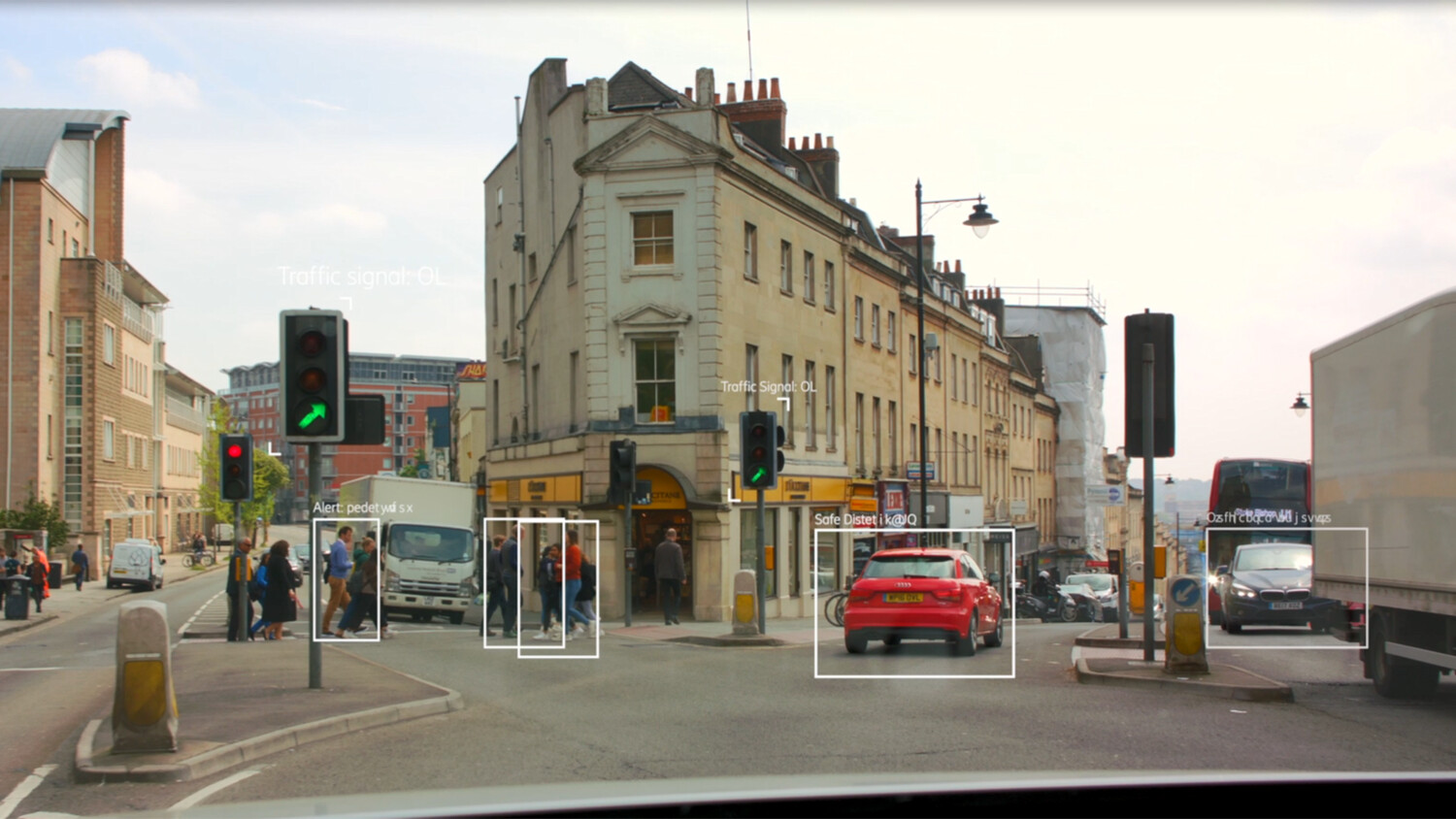 Cars that ‘talk’ to everything around them in a street.