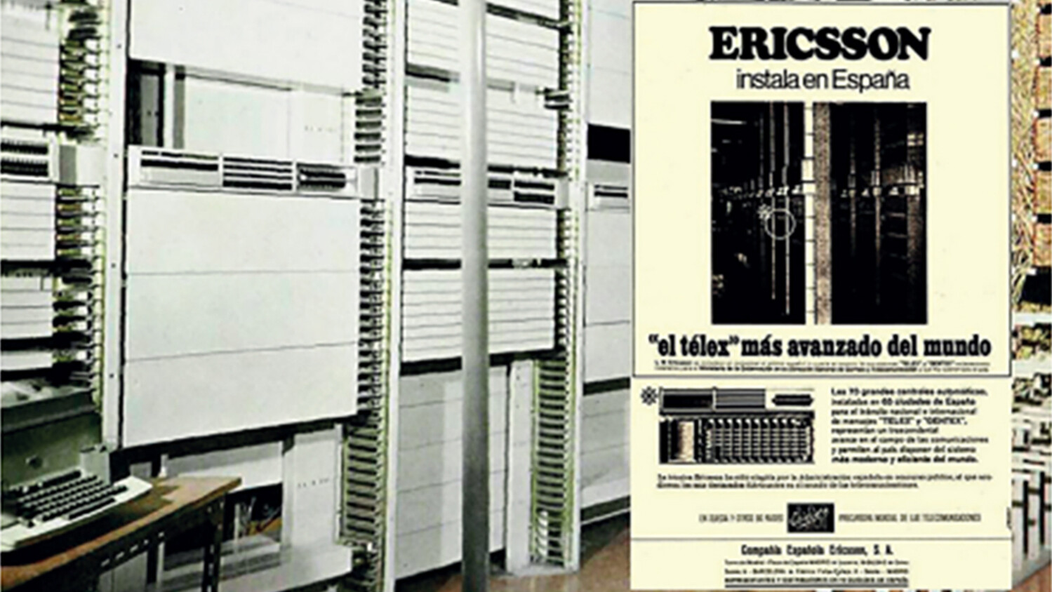 Anuncio e instalación en España de la red télex más avanzada del momento con centrales de abonado ARB y nodales ARM.