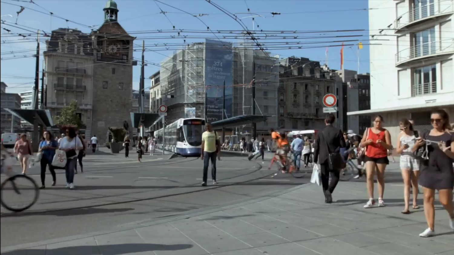 People walking in a city