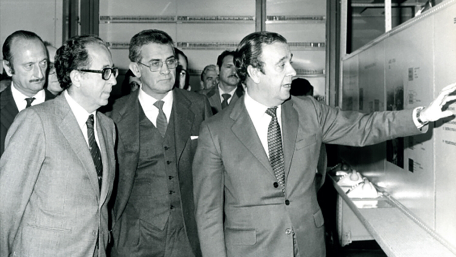 Inauguración de la central AXE de Madrid Atocha. 