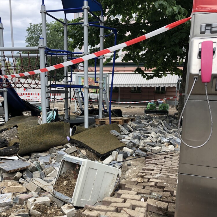 The streets of Stolberg and Zweifall in North Rhine-Westphalia, following the worst floods in living memory. 