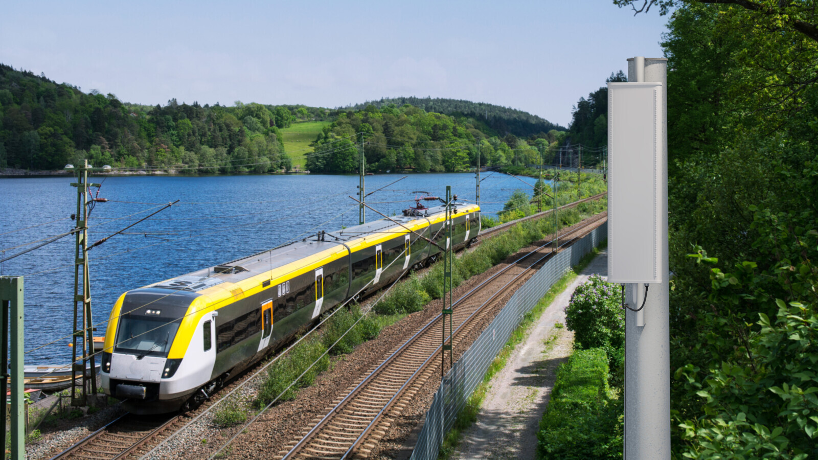 Ericsson Antenna System near railway track