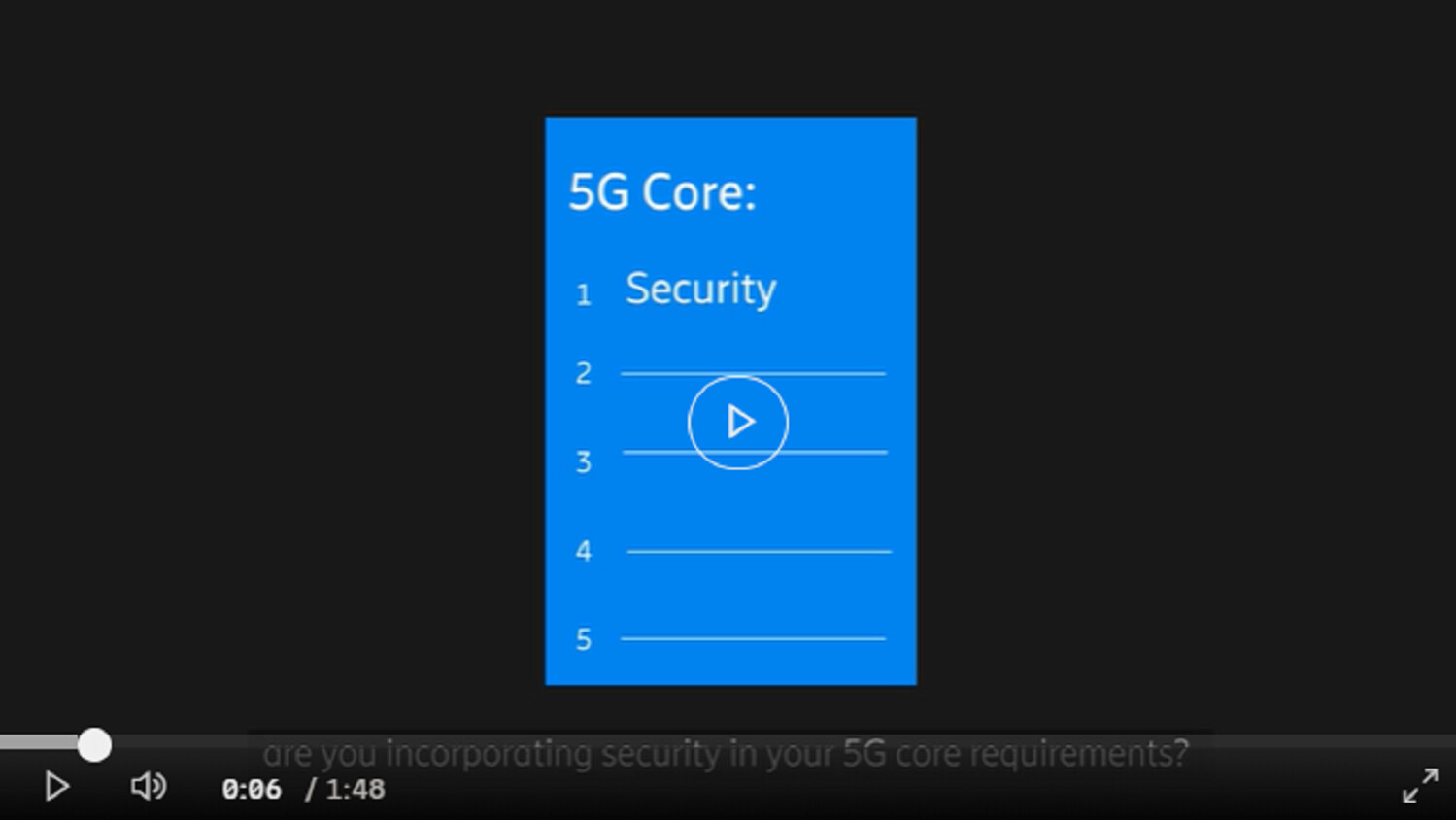 Packet core firewall video