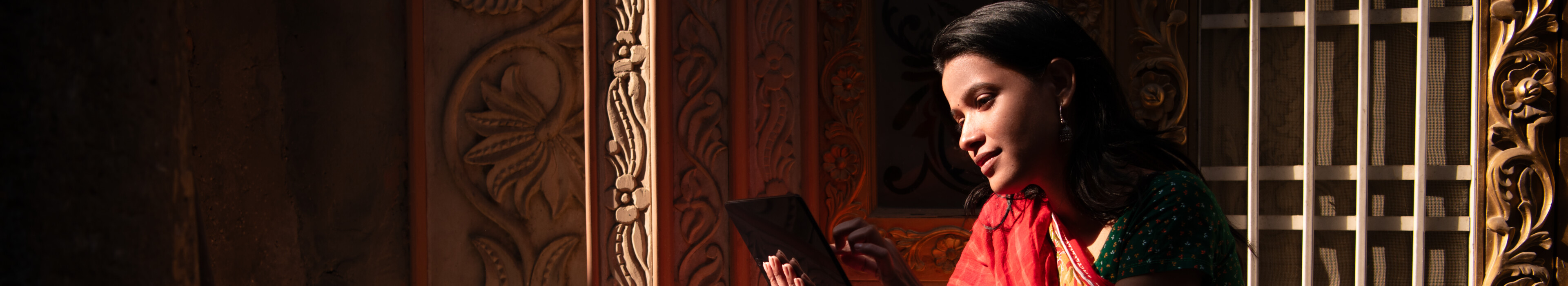 Woman using a tablet 