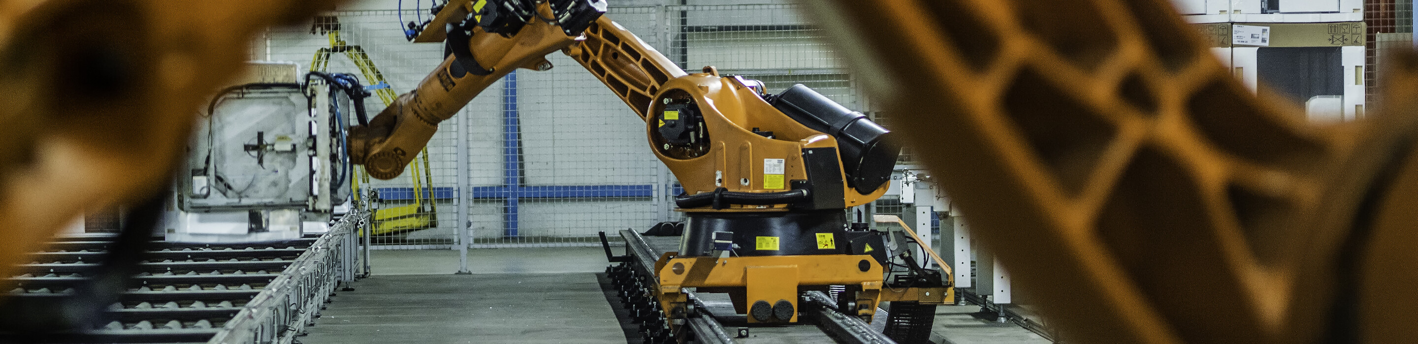 Industry robot in a factory.