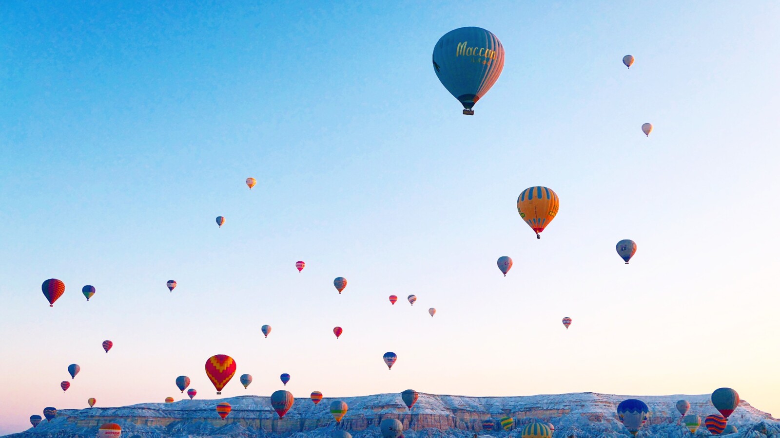 Colorful hot air balloons