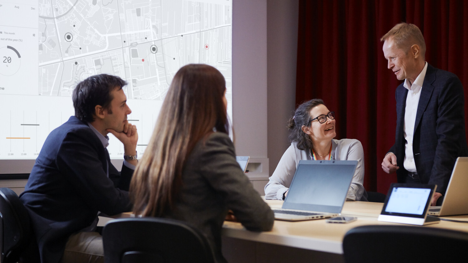 people attending meeting