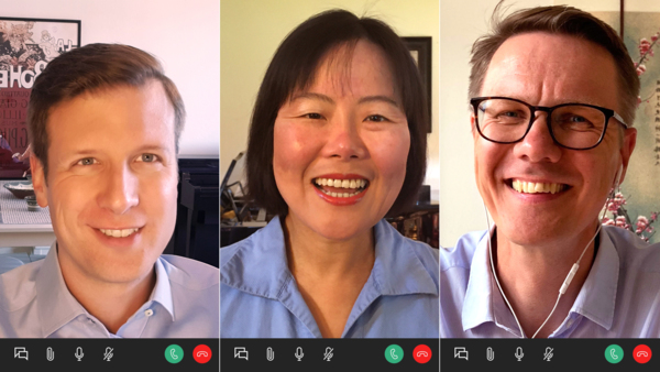 2020 Inventor of the Year award winners Sebastian Faxér, Yufei Blankenship and Vesa Lehtovirta