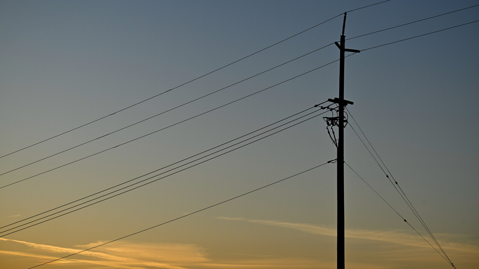 Power Grid against the sky