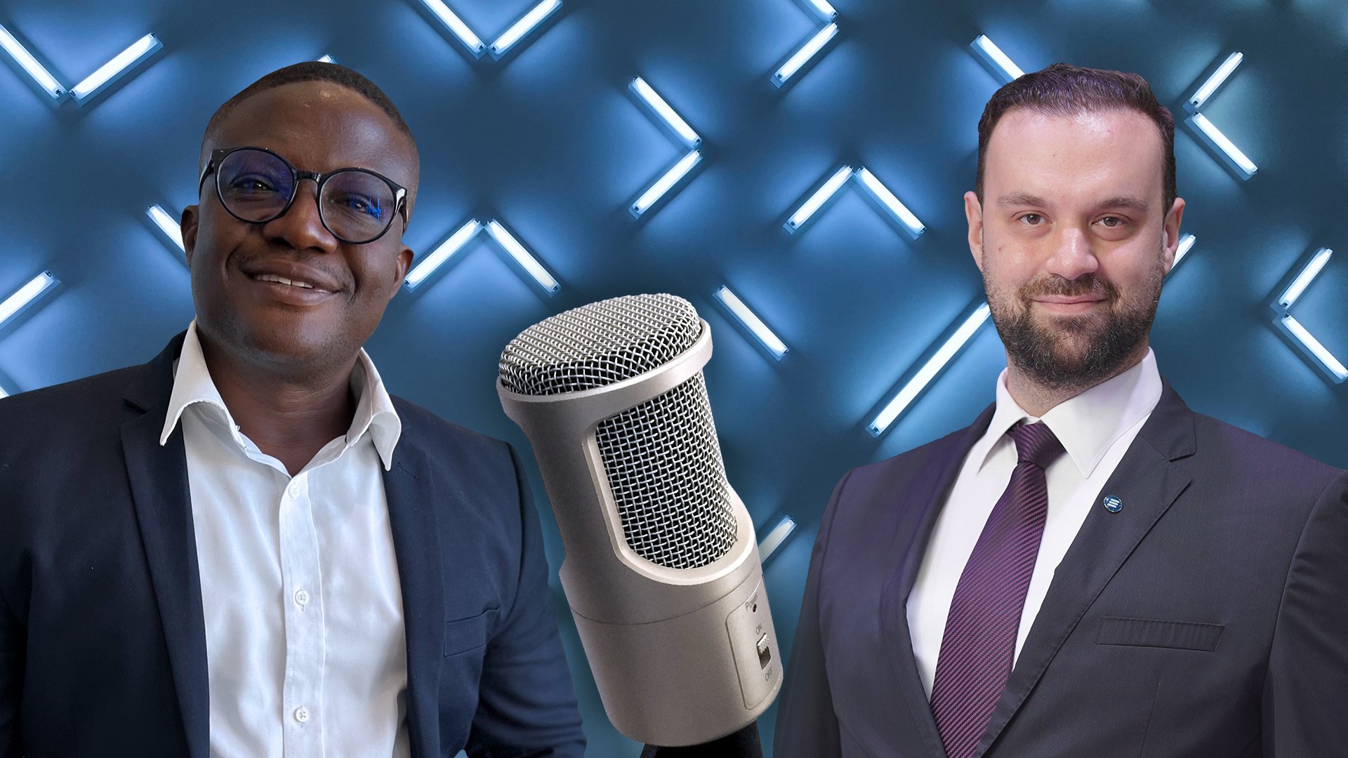 Erman Tanin and host, Daniel Asiedu