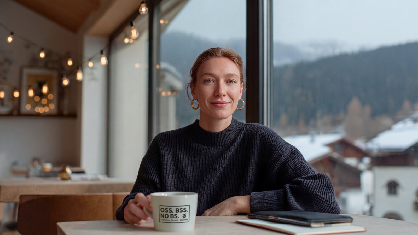 A lady with a mug- OSS/BSS tag
