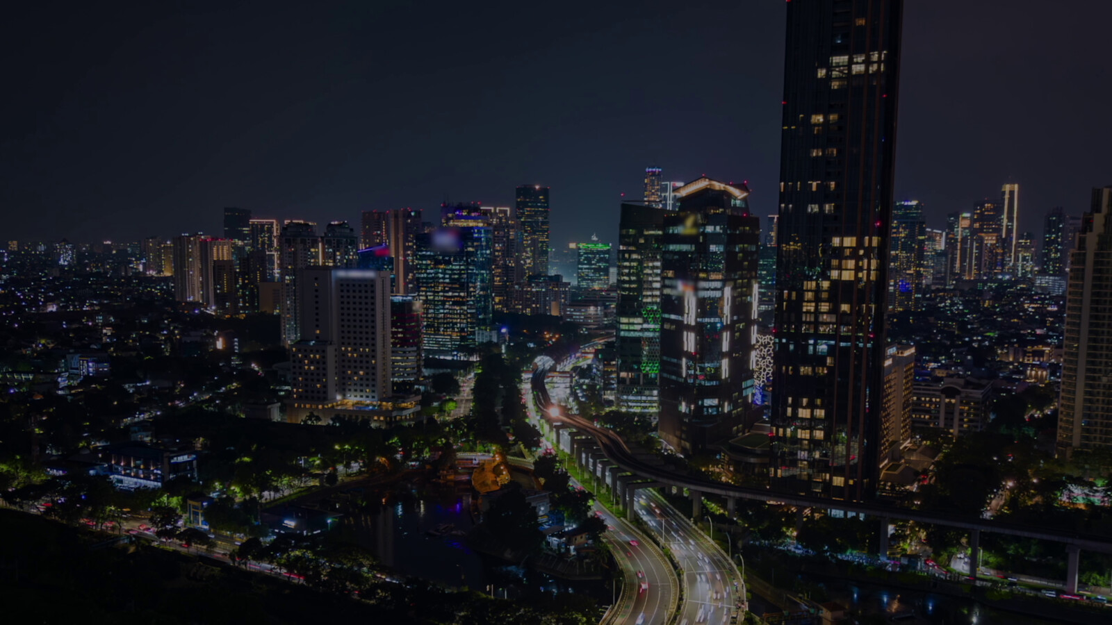 Night city skyline