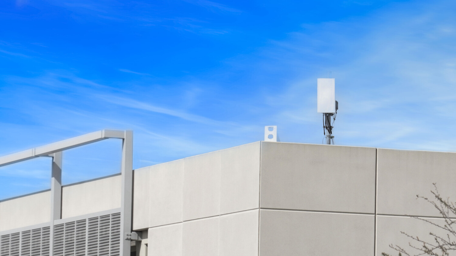 Antennas on rooftop.