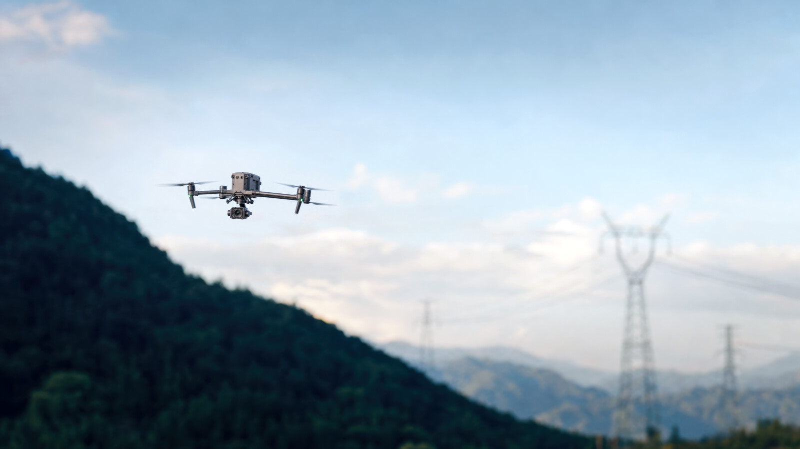 AI generated drone inspection power lines