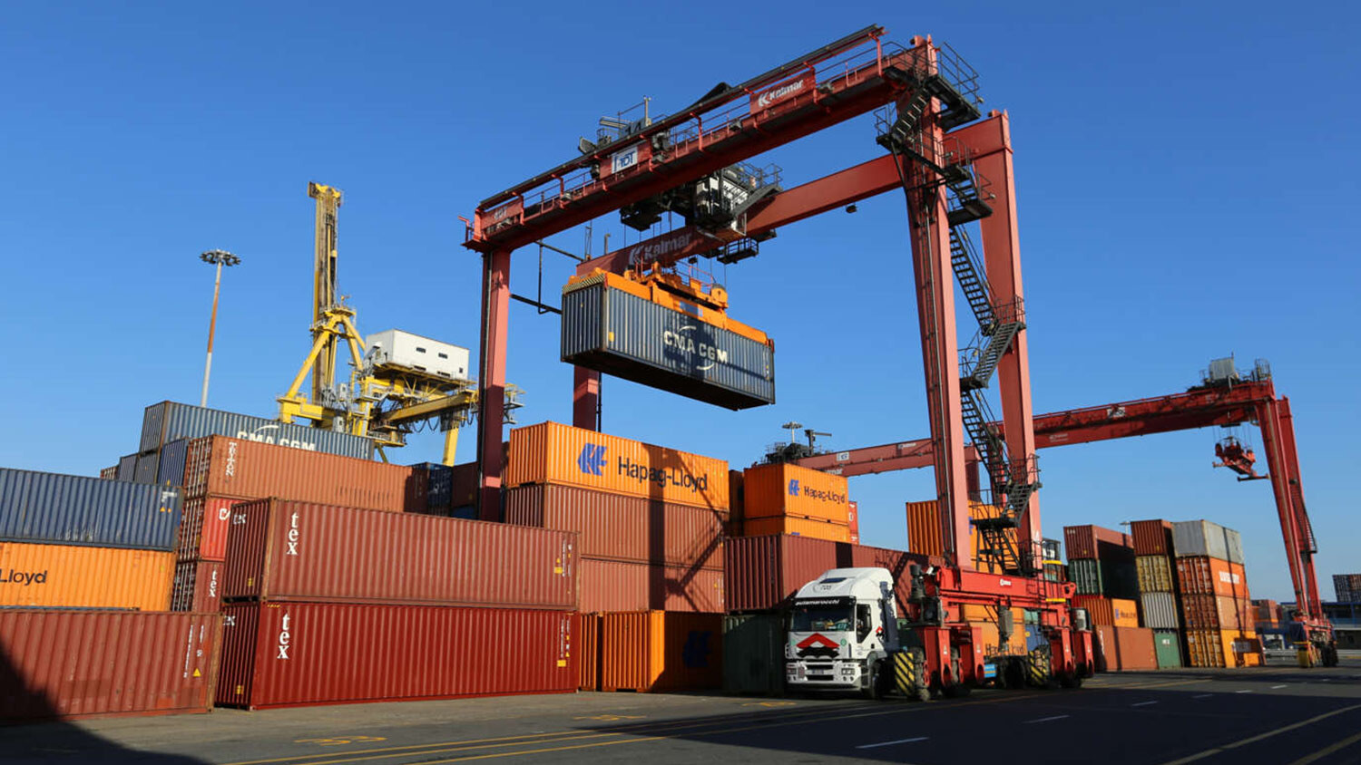 Containers in the Port Livorno.