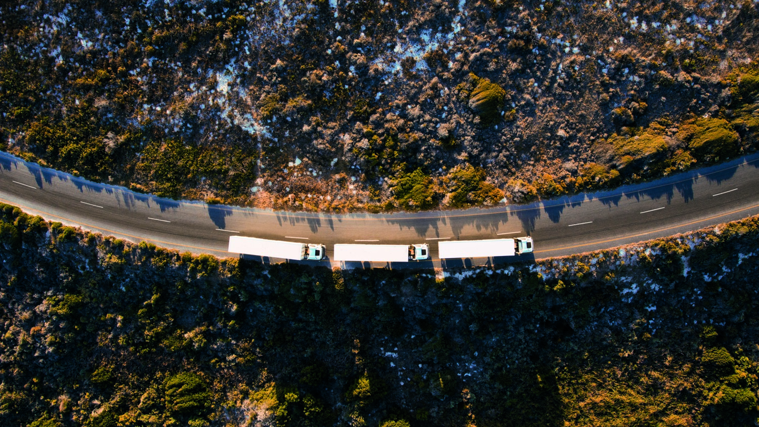 A fleet of trucks with our 5G-enabled connectivity.