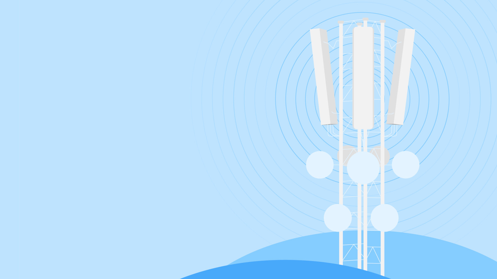 Illustration of modern and high performing antenna site