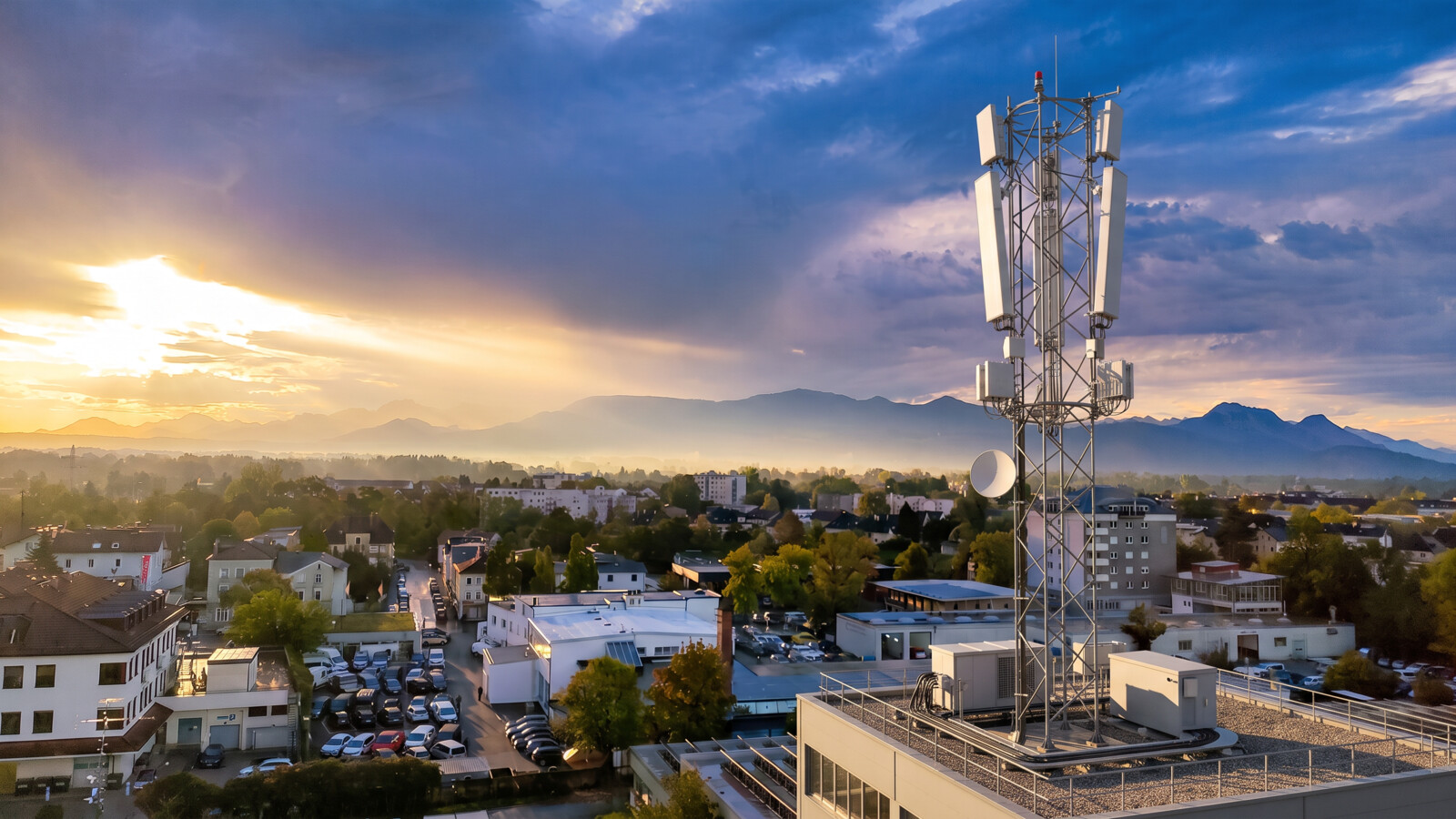Passive antenna on Rosenheim roof top network site SA