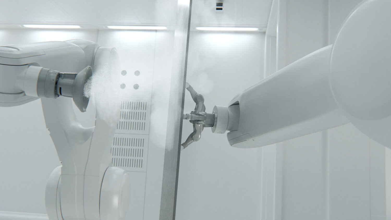 Robot arms in a connected manufacturing site. Manufacturing is one of the industries that can highly benefit from industry transformation