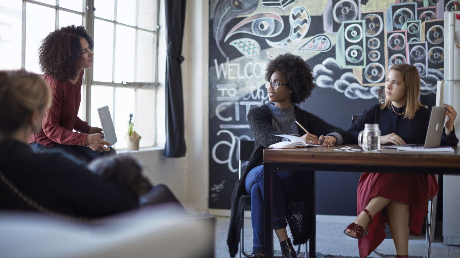 Women working in a group