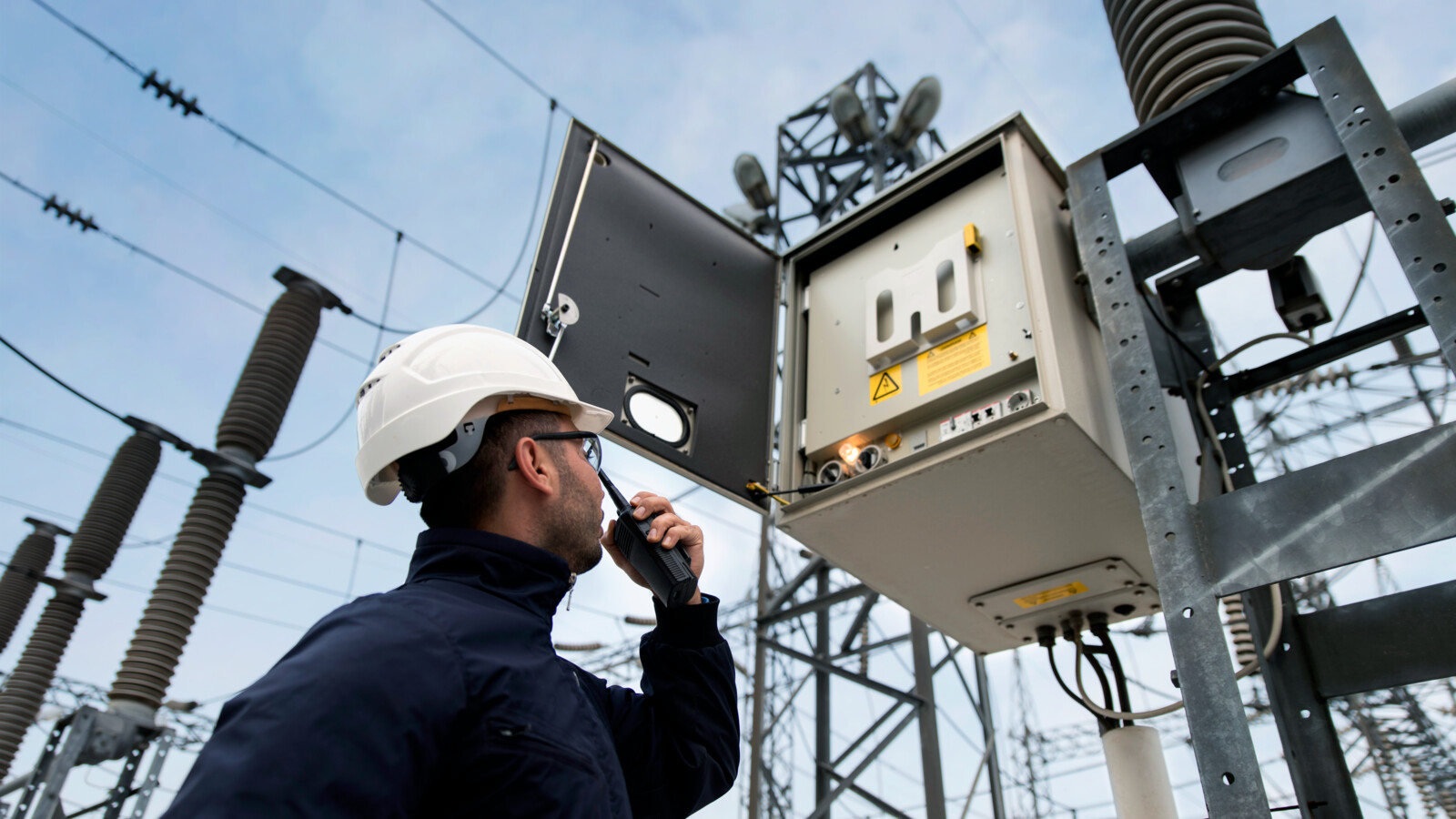 Mission critical Man working at power plant