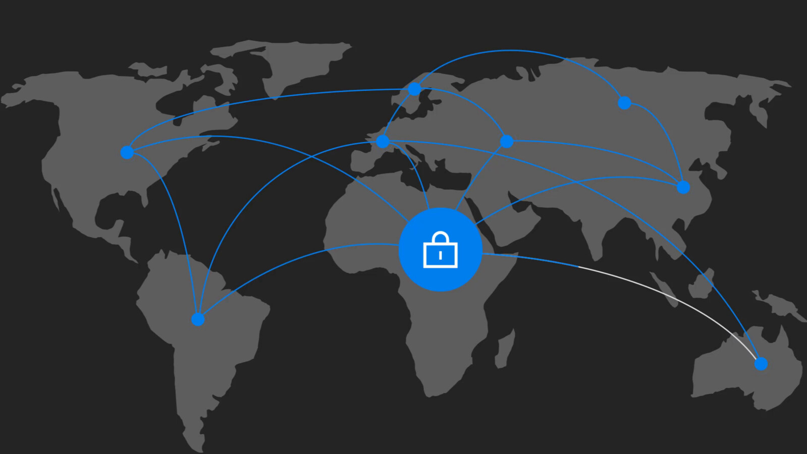 World map with safelock