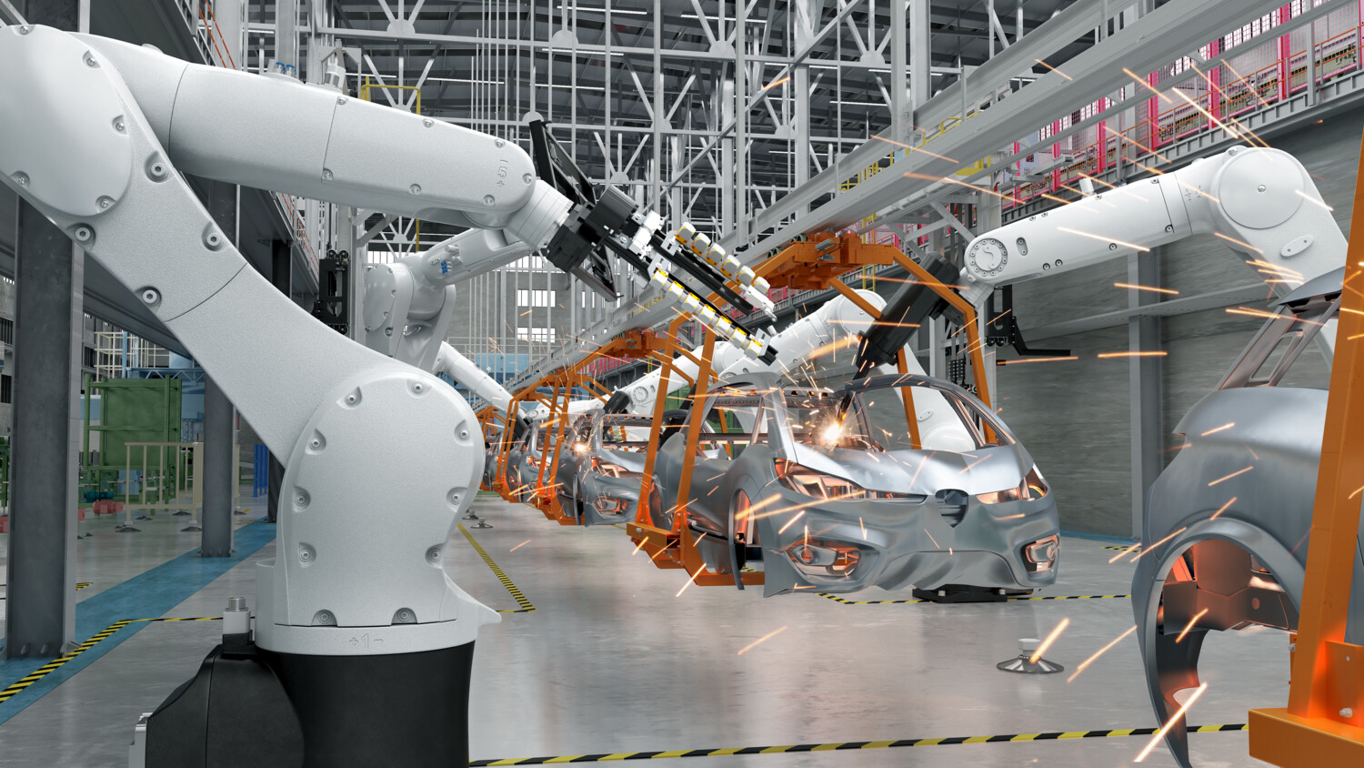 Une chaîne de production automobile comme exemple de site industriel connecté