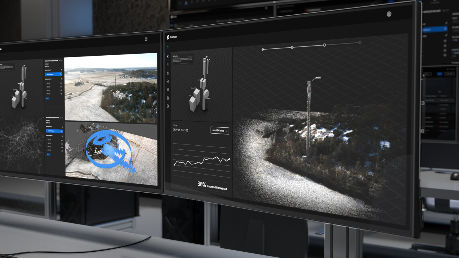 Digital twin accurate representation of an actual site