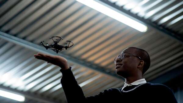 Conversation at the office cafeteria.